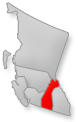 Location of the Thompson Okanagan region on British Columbia map