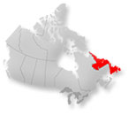 Location of Newfoundland Labrador on map of Canada