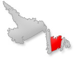 Location of the Central region on Newfoundland Labrador map