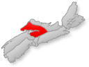Location of the Bay Fundy Annapolis Valley Region region on Nova Scotia map