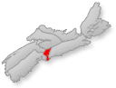 Location of the Halifax Metro region on Nova Scotia map