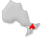Location of the York Durham Headwaters region on Ontario map