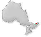 Location of the Ottawa Countryside region on Ontario map