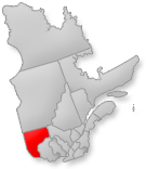 Location of the Abitibi Temiscamingue region on Quebec map