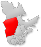 Location of the Baie James region on Quebec map