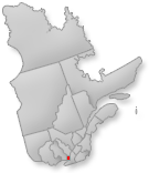 Location of the Laval region on Quebec map