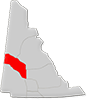 Location of the Klondike region on Yukon map