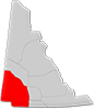 Location of the Kluane region on Yukon map
