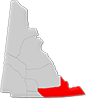 Location of the Liard region on Yukon map