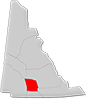 Location of the Whitehorse region on Yukon map