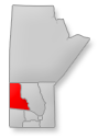 Map location of Parkland Region, Manitoba Canada