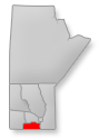 Map location of Pembina, Manitoba Canada