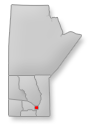 Map location of Winnipeg, Manitoba Canada