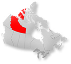 Map location of Northwest Territories, Canada