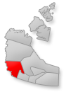 Map location of Dehcho, Northwest Territories Canada