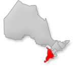 Map location of Huron Perth Waterloo Wellington, Ontario Canada