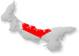 Map location of Anness Land, Prince Edward Island Canada