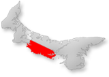 Location of the Charlottes Shore region on Prince Edward Island map