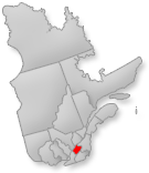 Map location of Centre Du Quebec, Quebec Canada