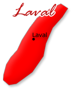 Map of Laval Region