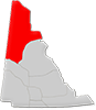 Location of the Northern Arctic region on Yukon map